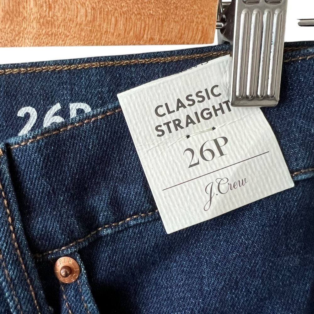 NWT J. CREW High-rise '90s classic straight-fit jean in Rinse wash Sz 26P - Picture 6 of 9